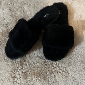 UGG Women's Colette Plush Black Slides